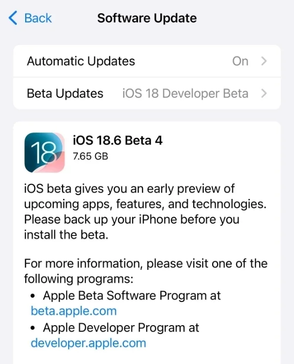 蘋果發(fā)布iOS 18.6 RC：國行AI依然沒戲